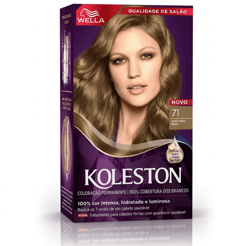 Tintura de Cabelo Wella Koleston Cor 71 Louro Cinza Médio 1 Unidade
