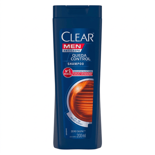 Shampoo Masculino Clear Men Queda Control Anticaspa 200ml
