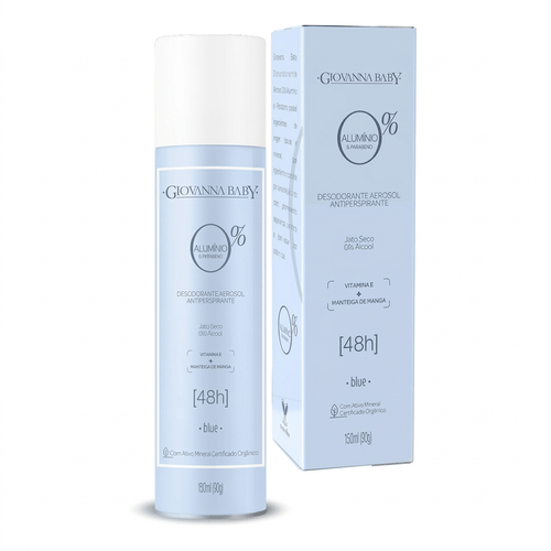 Desodorante Aerosol Giovanna Baby 0% Alumínio Blue 150ml