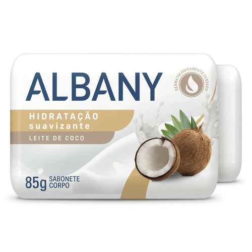 Sabonete em Barra Albany Hidratação Suavizante Leite de Coco 85g