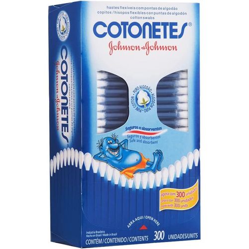 Hastes Flexíveis Johnson's Algodão 300 Unidades