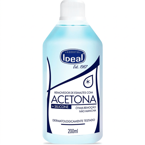 Removedor de Esmalte Ideal Acetona e Silicone 200ml