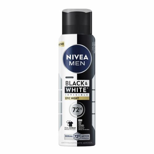 Desodorante Aerosol Masculino Nivea Black & White Invisible 200ml