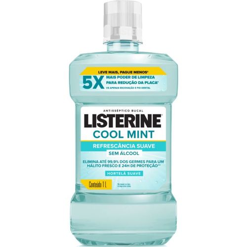Enxaguante Bucal Listerine Cool Mint Sem Álcool 1L
