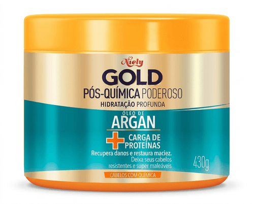 Máscara Capilar Niely Gold Pós-Química Poderoso 430g