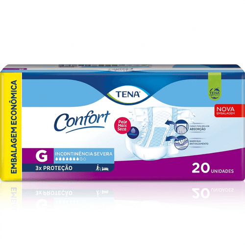 Fralda Geriátrica Tena Confort Tamanho G - 20 Uni