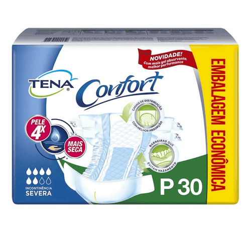 Fralda Geriátrica Tena Confort Tamanho P - 30 Uni