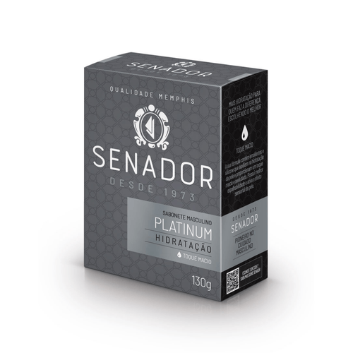 Sabonete em Barra Masculino Senador Platinum 130g