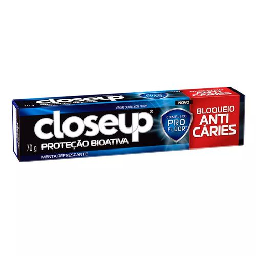 Creme Dental Closeup Proteção Bioativa Anticáries Menta Refrescante 70g