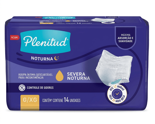 Roupa Íntima Plenitud Premium Comfort Tamanho G/XG 14 Unidades