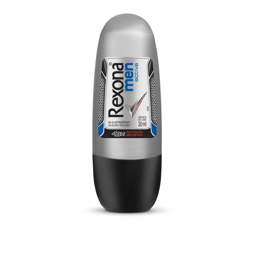 Desodorante Roll-On Masculino Rexona Active Dry 30ml