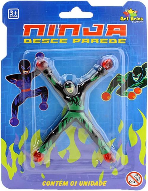 Brinquedo Infantil Boneco Ninja Desce Parede