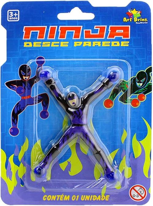 Brinquedo Infantil Boneco Ninja Desce Parede
