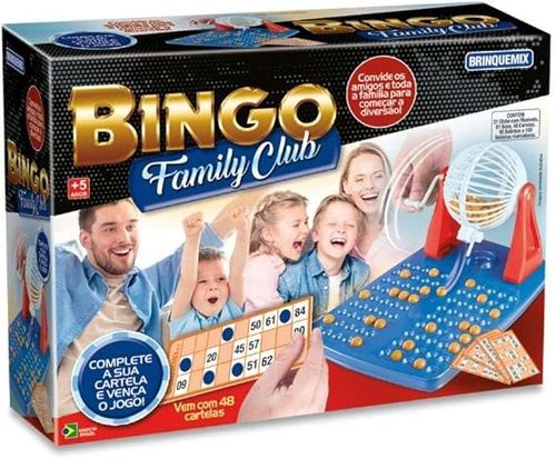 Brinquedo Infantil Bingo Family Club 48 Cartelas