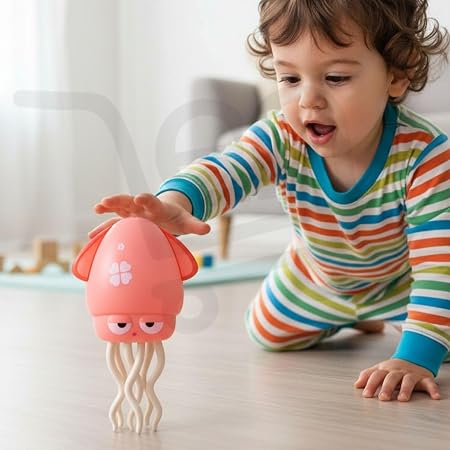 Brinquedo Infantil Polvo Eletrônico Dançante com Luz e Som