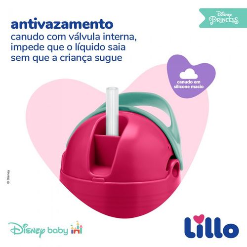 Copo Evolution com Canudo Lillo Disney Princesas 300ml