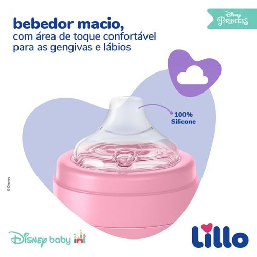 Copo Evolution com Canudo Lillo Disney Princesas 240ml