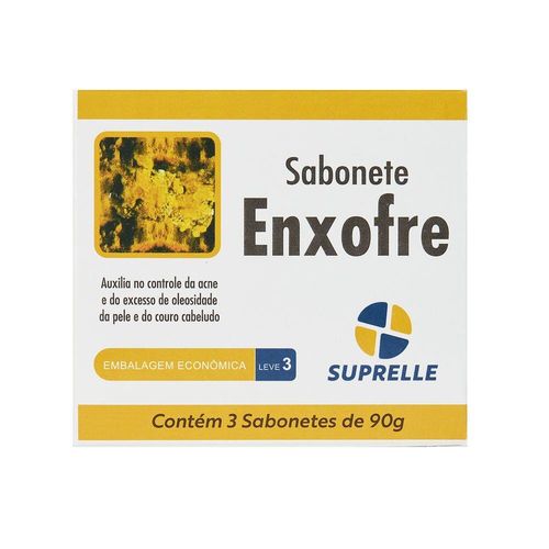 Kit Sabonete em Barra Suprelle Enxofre 90g 3 Unidades