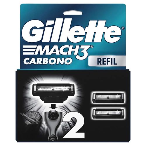 Aparelho de Barbear Gillette Mach3 Carbono 2 Unidades