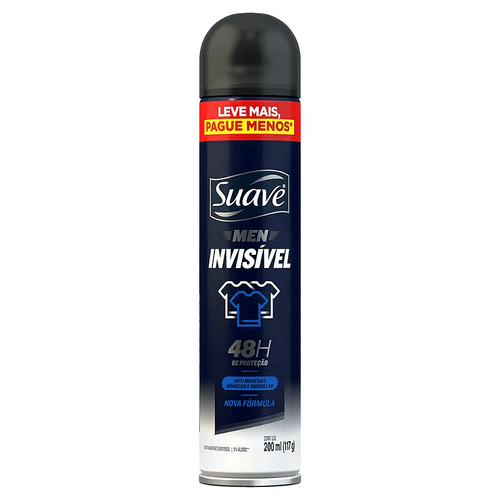 Desodorante Aerosol Masculino Suave Men Invisible 200ml