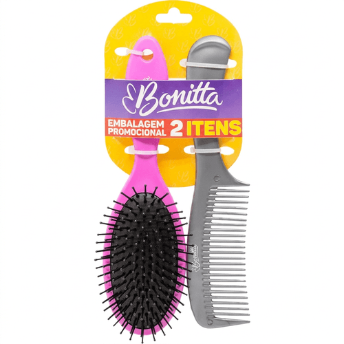 Kit Escova e Pente Bonitta 2 Unidades