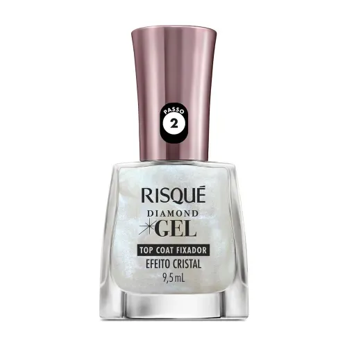 Esmalte Risqué Diamond Gel Top Coat Fixador 9,5ml