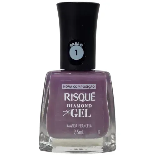 Esmalte Risqué Diamond Gel Cor Lavanda Francesa 9,5ml