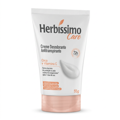 Desodorante em Creme Herbíssimo Care Coco e Vitamina C 55g