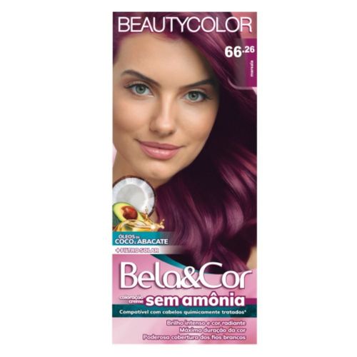 Tintura de Cabelo Beauty Color Sem Amônia Cor 66.26 Marsala