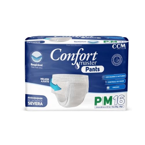 Fralda Calça Geriátrica Confort Master Pants P/m c/16