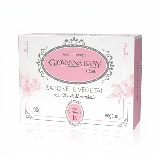 Sabonete em Barra Infantil Giovanna Baby Giby Classic Rosa 90g