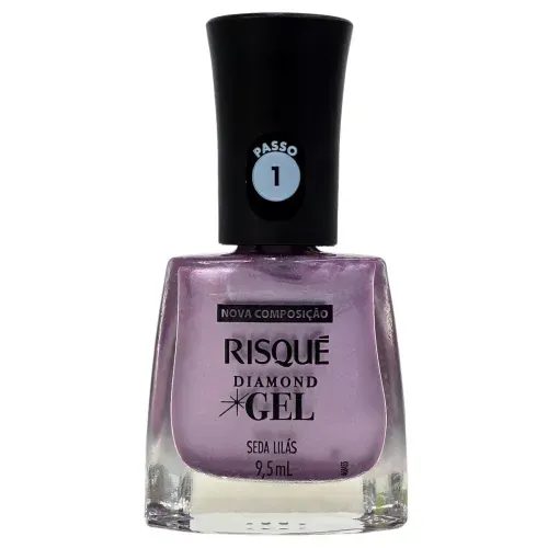 Esmalte Risqué Diamond Gel Cor Seda Lilás 9,5ml