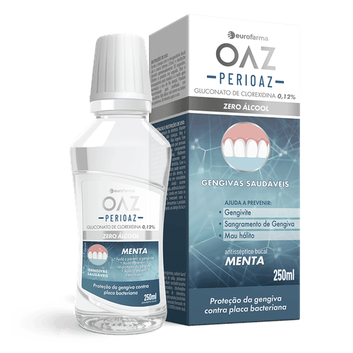 Enxaguante Bucal OAZ Perioaz Clorexidina 0,12% Menta 250ml