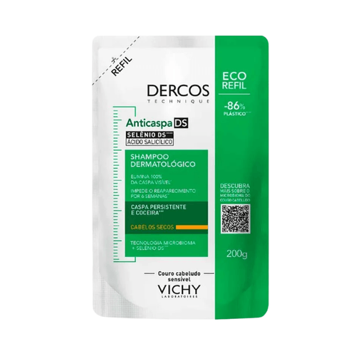 Dercos Shampoo Anticaspa Secos Refil - 200g