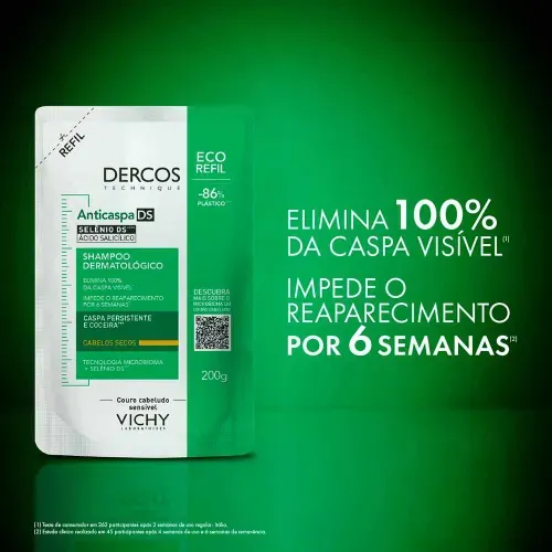 Dercos Shampoo Anticaspa Secos Refil - 200g