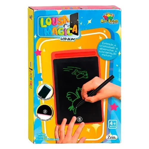 Brinquedo Infantil Lousa Mágica Digital LCD Slim 8,5 Polegadas