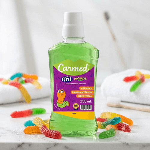 Enxaguante Bucal Carmed Fini Minhocas Azedinhas 250ml