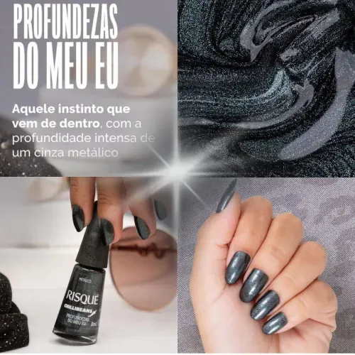 Esmalte Risqué Metálico Cor Profundezas do Meu Eu 8ml