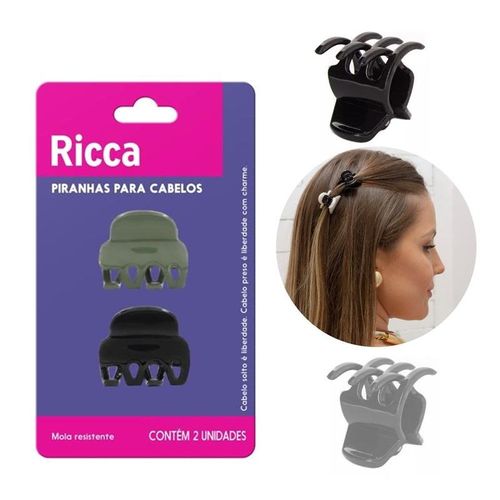 Mini Piranha para Cabelo Ricca Classic 2 Unidades