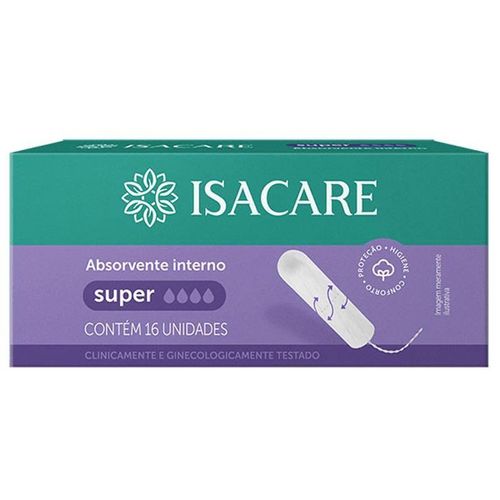 Absorvente Interno Isacare Super 16 Unidades