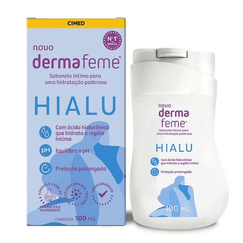 Sabonete Líquido Íntimo Dermafeme Ácido Hialurônico 100ml