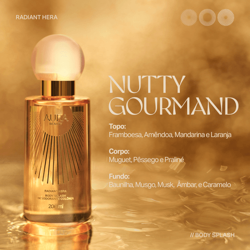 Body Splash Aura Beauty Radiant Hera Cor Pêssego 200ml