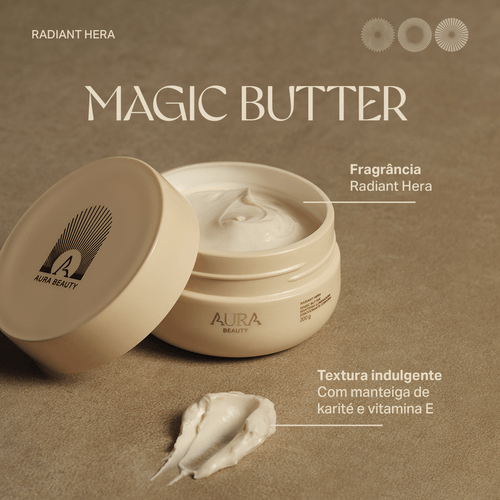 Manteiga Iluminadora Corporal Aura Beauty Magic Butter Cor Radiant Hera 200g