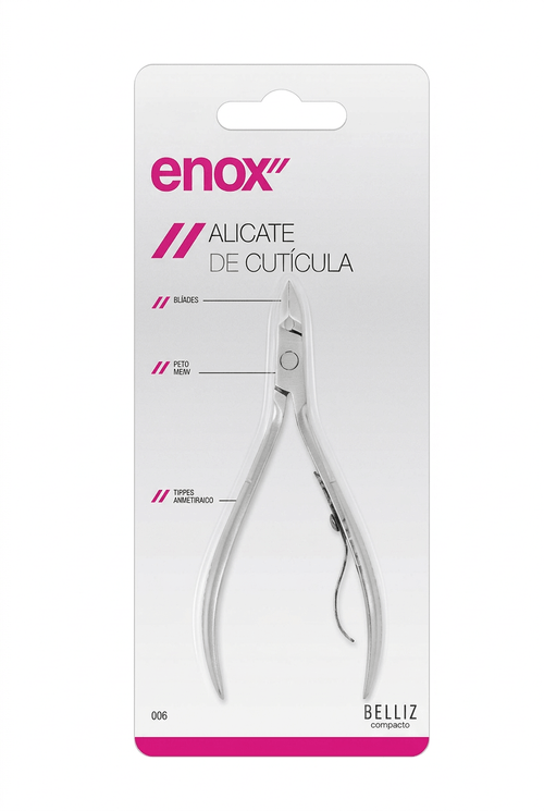 Alicate de Cutícula Belliz Enox Cor Prata 1 Unidade