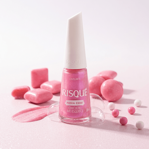Esmalte Risqué Cintilante Cor Chiclete Me Esquece 8ml