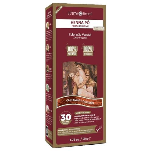 Tintura de Cabelo Surya Brasil Henna Creme Cor Chocolate 70ml
