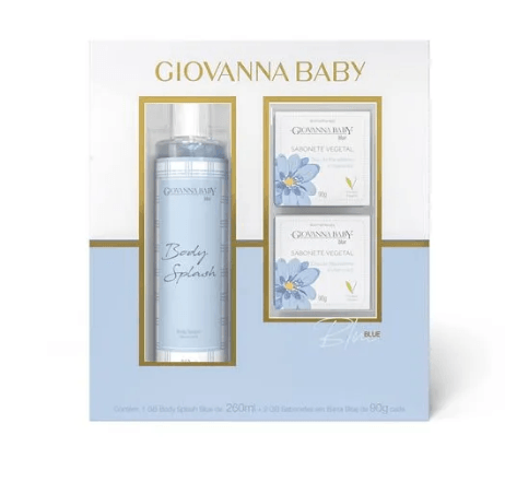 Kit Giovanna Baby Blue Body Splash 260ml + 2 Sabonetes 90g
