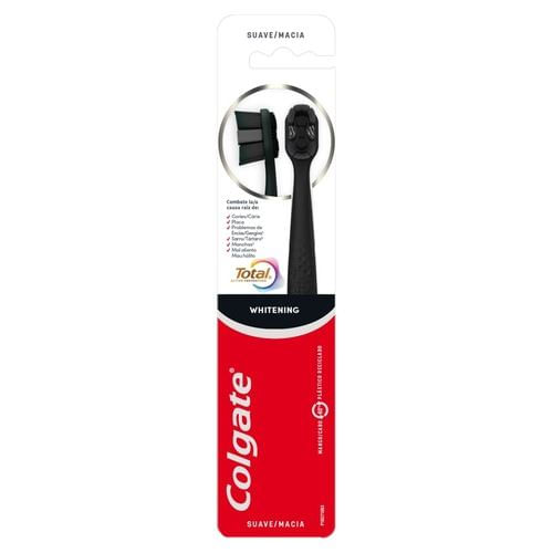 Escova Dental Colgate Total Whitening Restore Cerdas Macias 2 Unidades