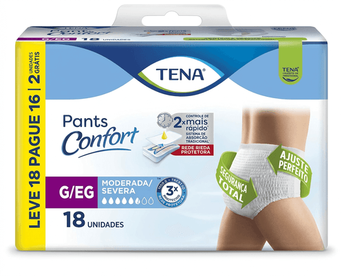 Roupa Íntima Descartável Tena Confort G/EG 18 Unidades