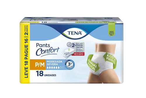 Roupa Íntima Descartável Tena Confort P/M 18 Unidades